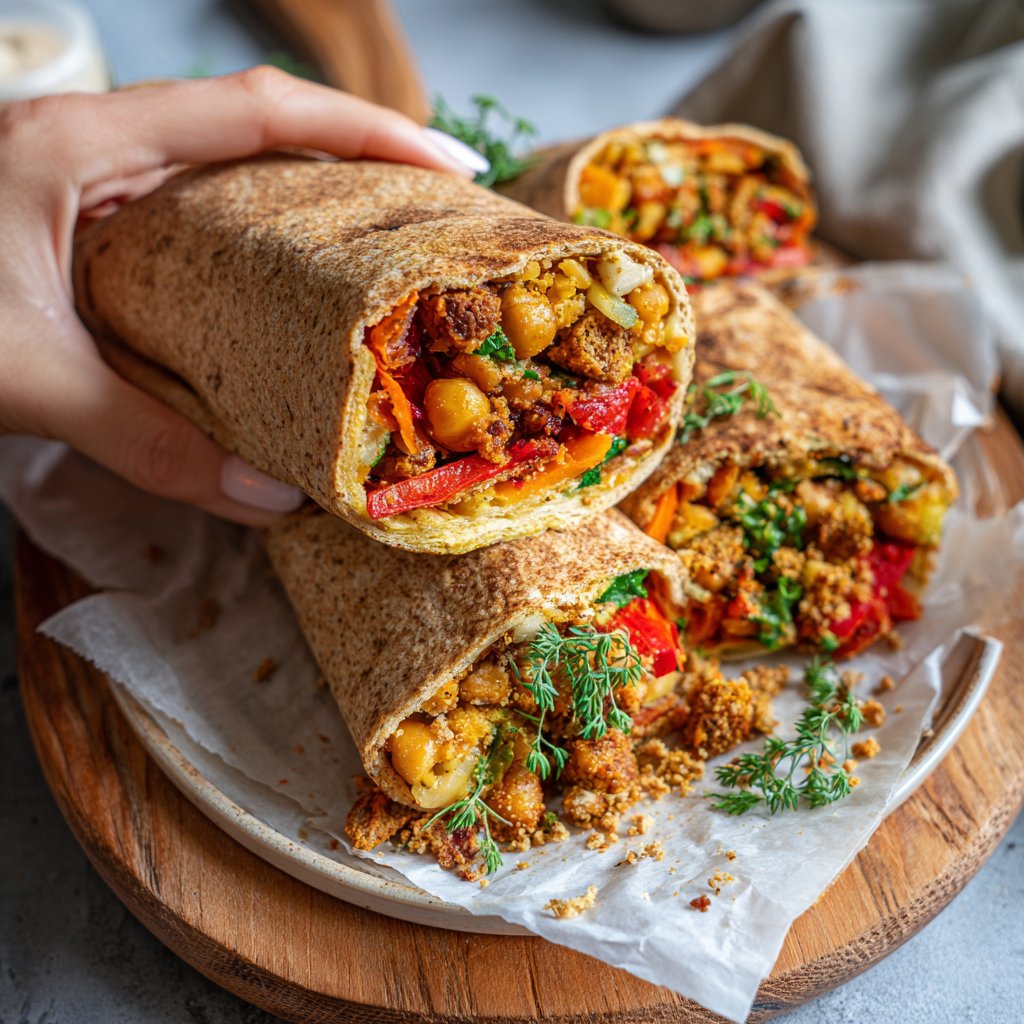 Wraps mit Kichererbsen