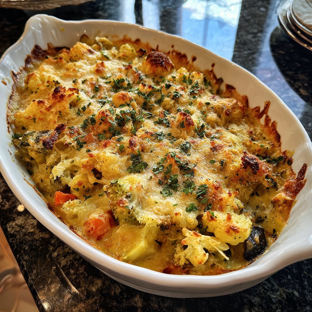 Abendessen vegetarisch aus dem Ofen