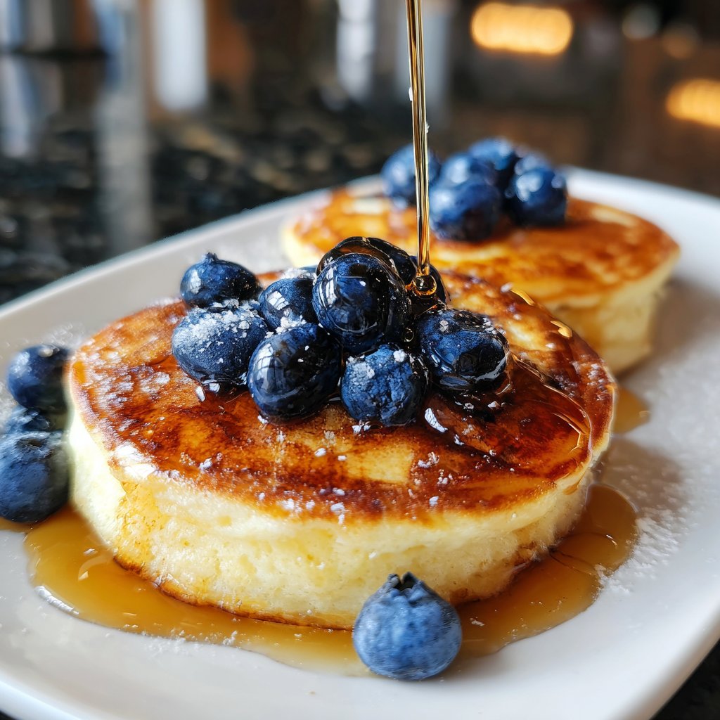 Pfannkuchen mit Heidelbeeren