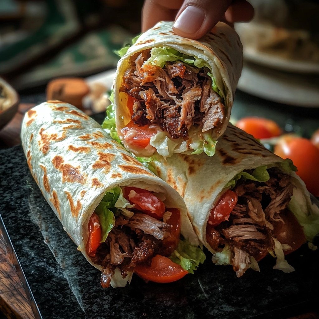 Klassischer Döner Kebab wie vom Imbiss