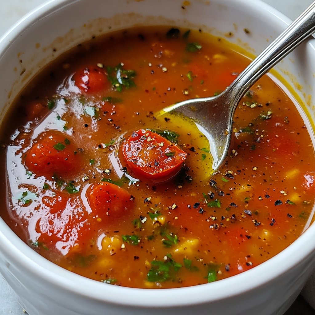 Tomatensuppe mit Ofentomaten