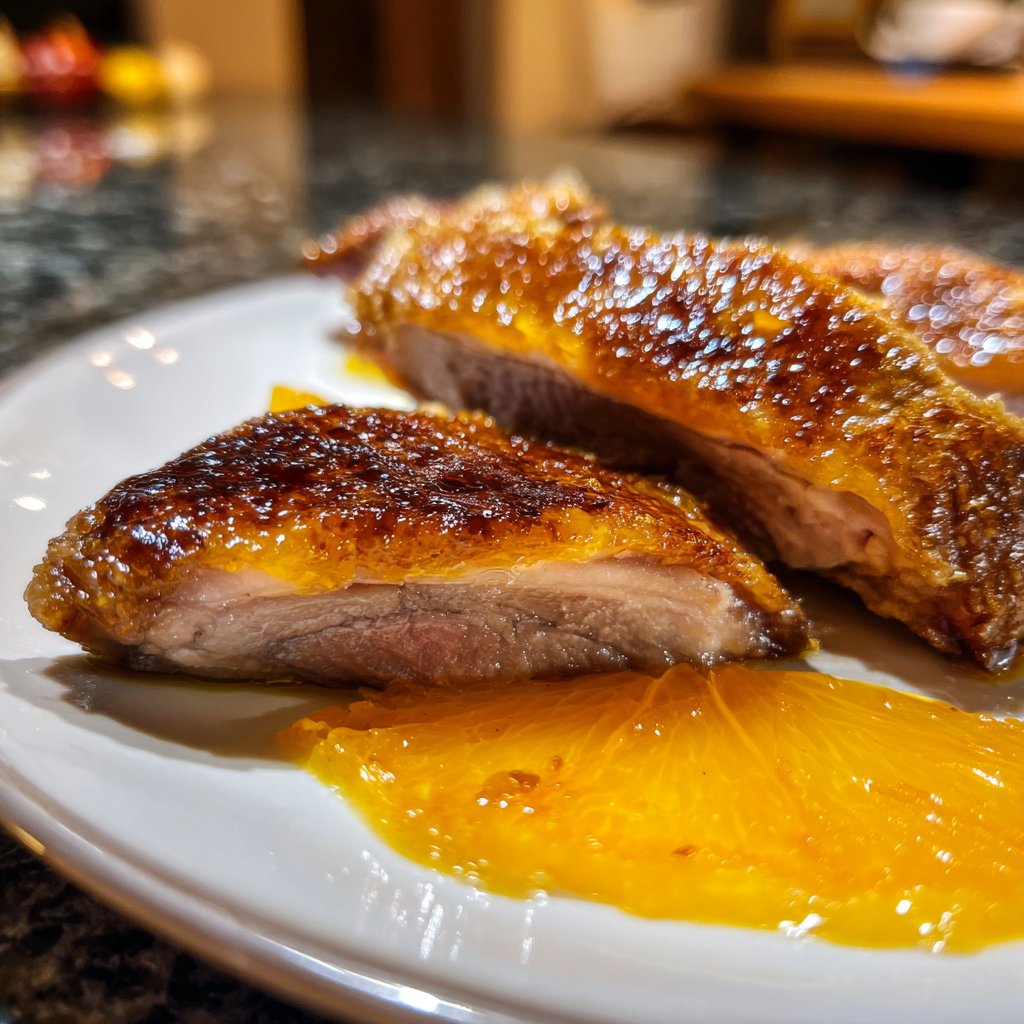 Entenbrust mit Orangenjus