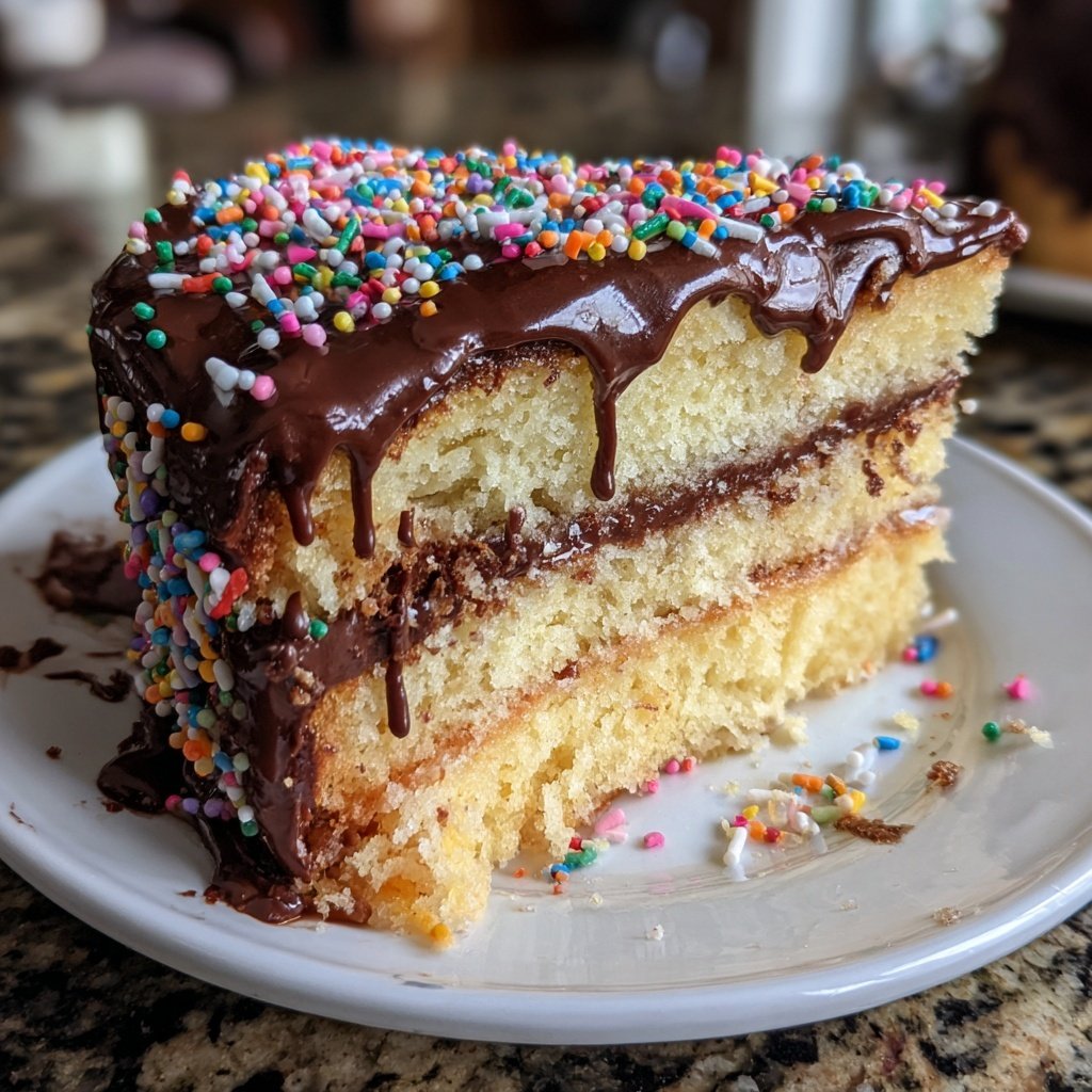 Geburtstagskuchen mit Schokoladenfüllung