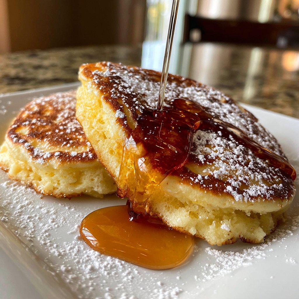 Pfannkuchen mit Ahornsirup