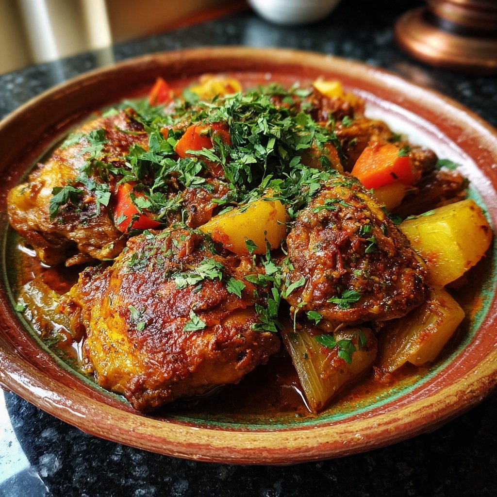Internationale Küche Marokkanisches Hähnchen-Tagine
