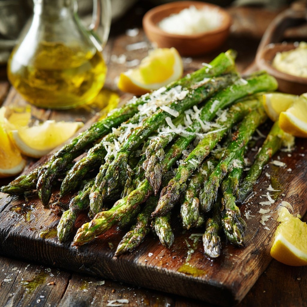 Grüner Spargel Mit Parmesan