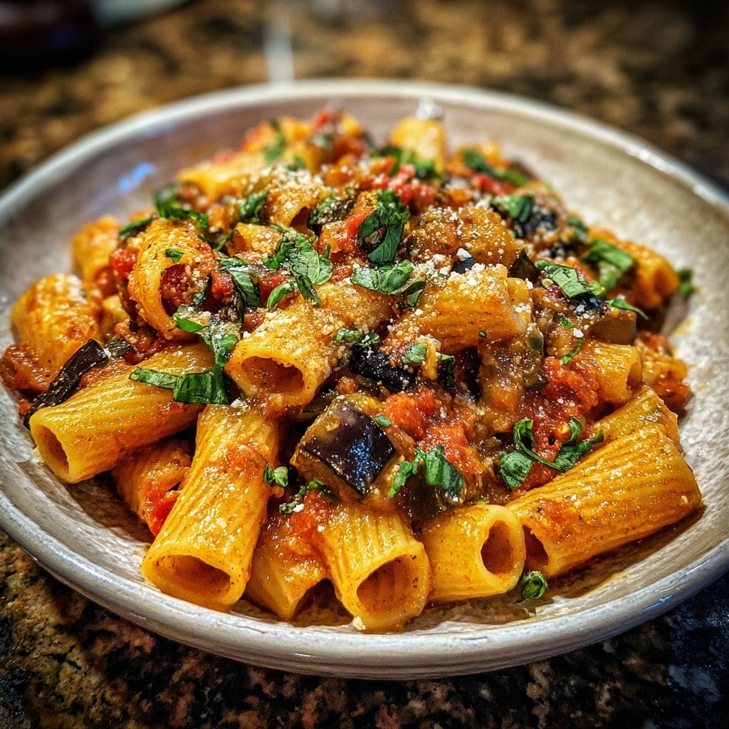 Internationale Küche Italienische Pasta alla Norma